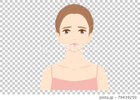 一個年輕女子淚流滿面的插圖 一個年輕女子淚流滿面的插圖 79439250