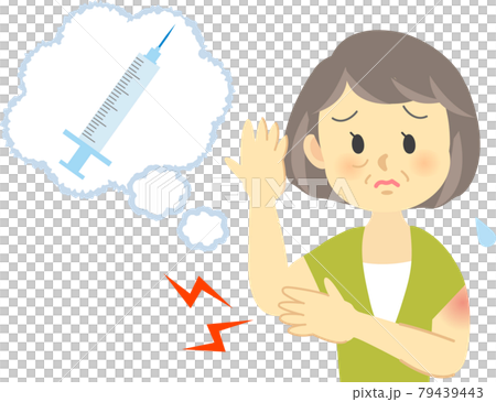插圖素材:老年女性注射新型冠狀病毒疫苗後出現的一系列不良反應 關節疼痛 插圖素材:老年女性注射新型冠狀病毒疫苗後出現的一系列不良反應 關節疼痛 79439443