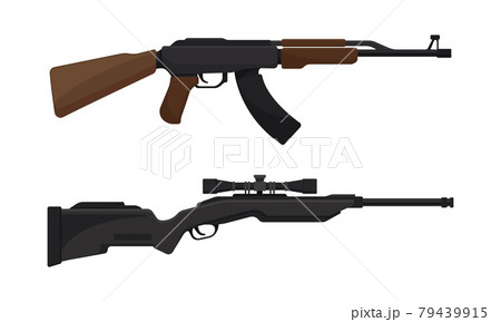 Handguns Or Rifle Models With Firing Trigger のイラスト素材 Handguns Or Rifle Models With Firing Trigger のイラスト素材