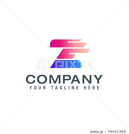 Z letter logo with wing. Wing logo with Z letter concept 79442369