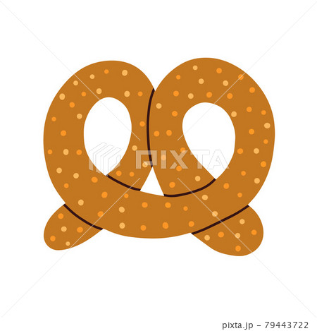 Pretzel on a white background. Vector illustration 79443722