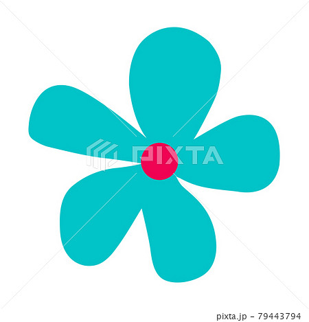 Turquoise flower. Vector illustration Turquoise flower. Vector illustration 79443794