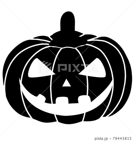 Black pumpkin. Jack o lantern. Vector illustration Black pumpkin. Jack o lantern. Vector illustration 79443815