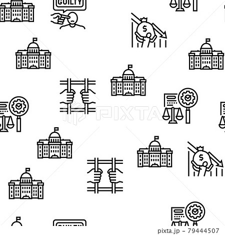Law Notary Advising Vector Seamless Pattern 79444507