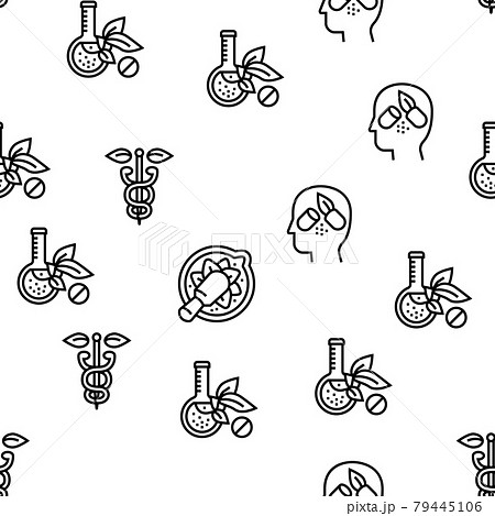 Homeopathy Medicine Collection Icons Set Vector Homeopathy Medicine Collection Icons Set Vector 79445106