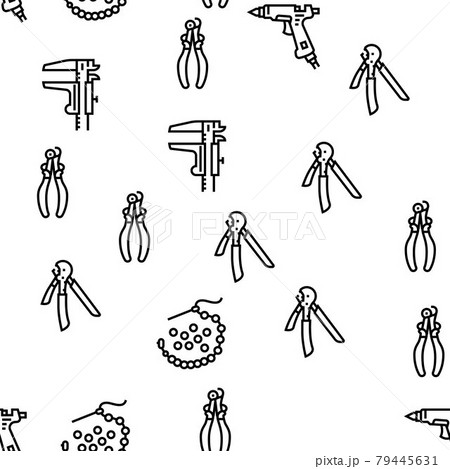 Handmade Jewellery Vector Seamless Pattern 79445631