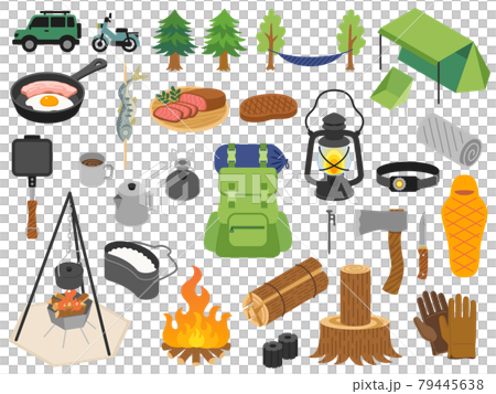 Camping illustration set 79445638
