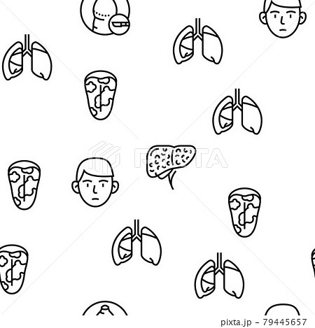 Disease Human Organ Vector Seamless Pattern Disease Human Organ Vector Seamless Pattern 79445657