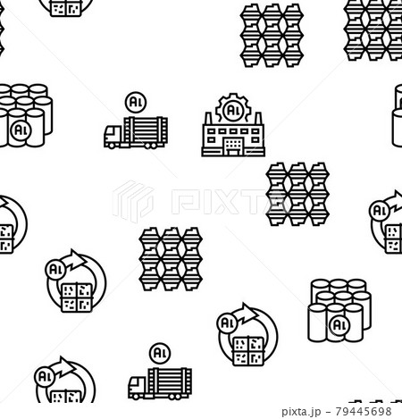 Aluminium Production Vector Seamless Pattern Aluminium Production Vector Seamless Pattern 79445698