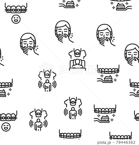 Tooth Braces Accessory Vector Seamless Pattern Tooth Braces Accessory Vector Seamless Pattern 79446362