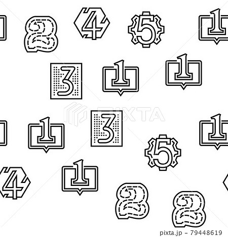Numbers Numeral Title Vector Seamless Pattern Numbers Numeral Title Vector Seamless Pattern 79448619