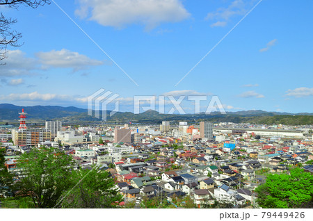 釣山公園から見る一関市の全景 79449426