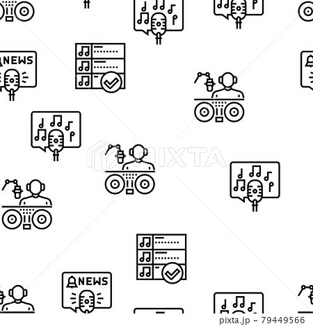 Radio Studio Podcast Vector Seamless Pattern Radio Studio Podcast Vector Seamless Pattern 79449566