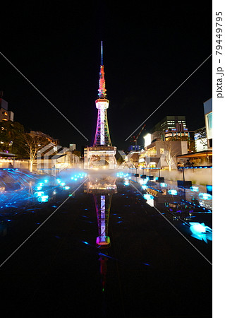 夜の久屋大通公園ZONE4から名古屋テレビ塔を望む 夜の久屋大通公園ZONE4から名古屋テレビ塔を望む 79449795