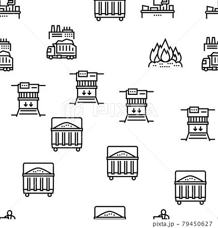 Factory Garbage Waste Vector Seamless Pattern Factory Garbage Waste Vector Seamless Pattern 79450627