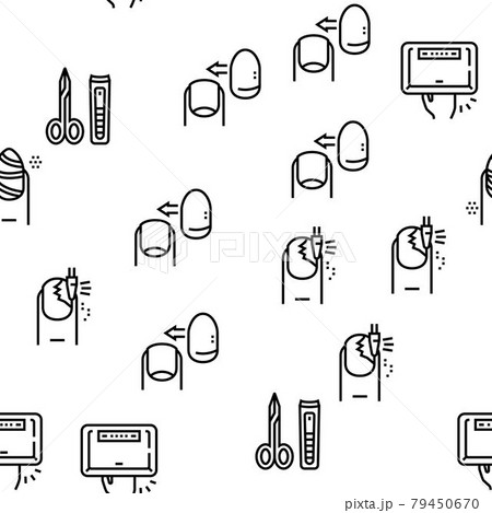 Manicure And Pedicure Vector Seamless Pattern 79450670