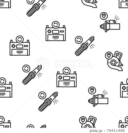 Car Service Garage Vector Seamless Pattern Car Service Garage Vector Seamless Pattern 79451400