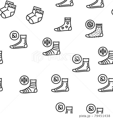 Socks Fabric Accessory Vector Seamless Pattern Socks Fabric Accessory Vector Seamless Pattern 79451438