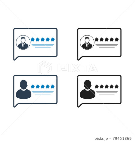 User Review Icon Set. Flat style vector EPS. 79451869