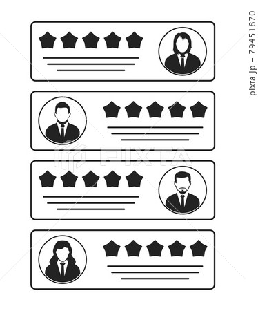 Customer Review and Feedback Icon. Flat style vector EPS. 79451870