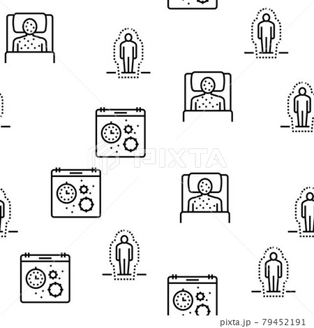 Chicken Pox Disease Vector Seamless Pattern 79452191