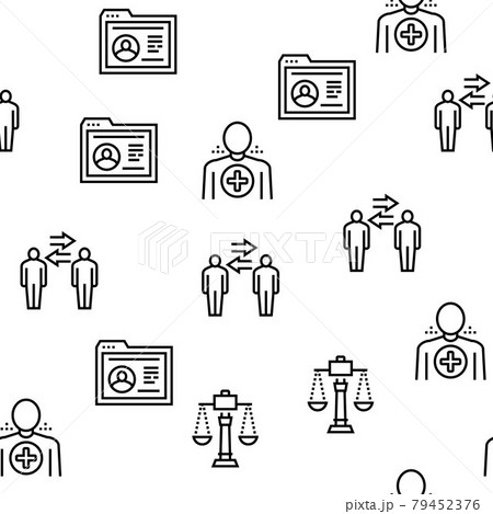 Business Ethics Moral Vector Seamless Pattern 79452376