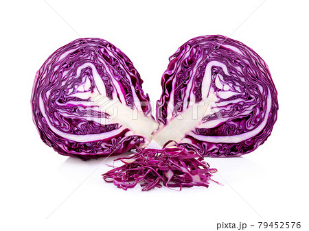 Purple cabbage isolated on white background 79452576