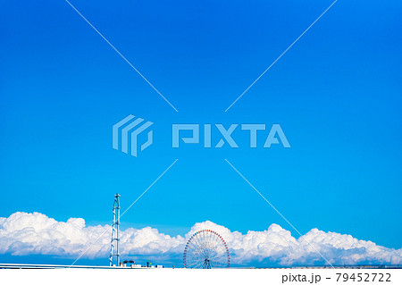 千葉県　東京都　葛西臨海公園　葛西臨海水族園　夏　午前　晴れ　デート　荒川　サイクリングロード 79452722