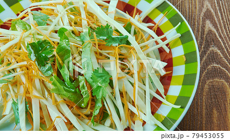 Coleslaw with carrots and lettuces 79453055