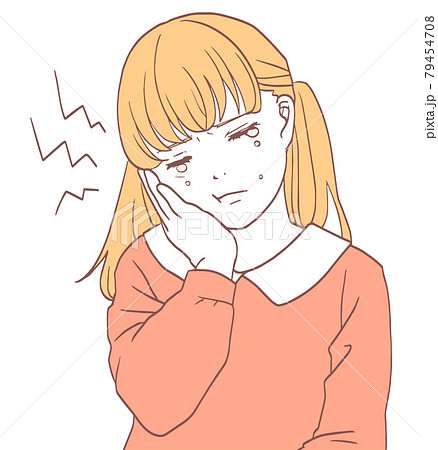 虫歯の子ども（シンプルカラー） 79454708