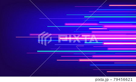Neon glowing rays speed line background Neon glowing rays speed line background 79456621