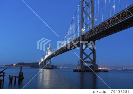 Oakland Bay Bridge at twilight in San Francisco,USA. Oakland Bay Bridge at twilight in San Francisco,USA. 79457585