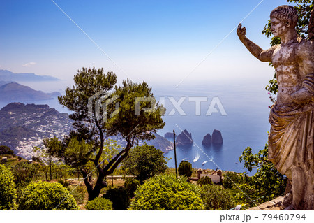 view of Capri island from Monte Solaro, in Anacapri 79460794