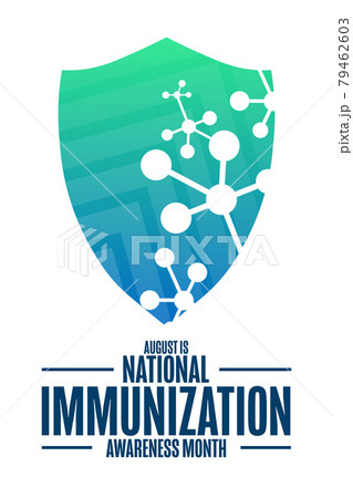 August is National Immunization Awareness Month. Holiday concept. Template for background, banner 79462603