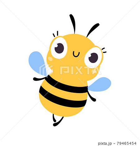 Cute Funny Bee Insect, Lovely Colorful Creature Cartoon Vector Illustration Cute Funny Bee Insect, Lovely Colorful Creature Cartoon Vector Illustration 79465454