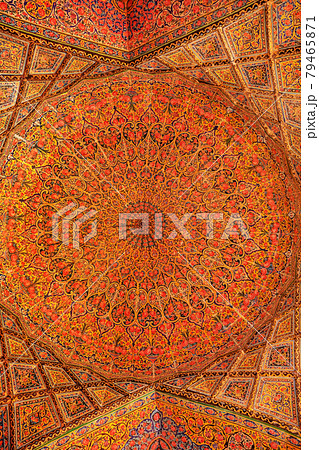 The interior of Pink Mosque. Pink Mosque or Nasir al-Mulk (al -Molk) Mosque, or Masjed-e Naseer ol Molk, or Pink Mosque is traditional mosque in Shiraz. The interior of Pink Mosque. Pink Mosque or Nasir al-Mulk (al -Molk) Mosque, or Masjed-e Naseer ol Molk, or Pink Mosque is traditional mosque in Shiraz. 79465871