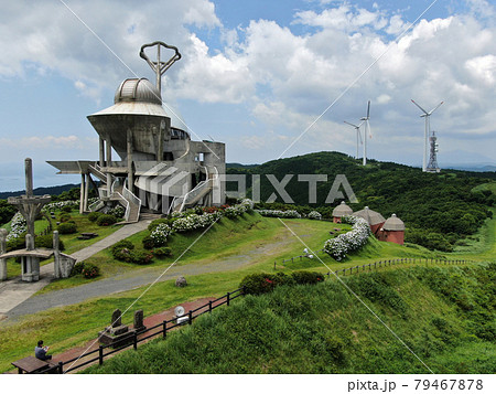 輝北上場公園の輝北天球館の空撮 輝北上場公園の輝北天球館の空撮 79467878