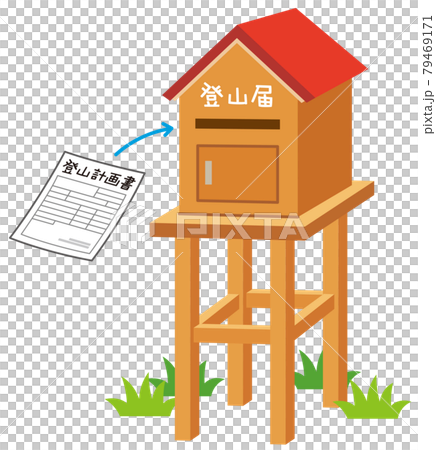 登山届ポスト 登山計画書 入山届 登山届ポスト 登山計画書 入山届 79469171