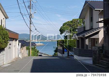 下関市安岡海岸が見える道 下関市安岡海岸が見える道 79470498