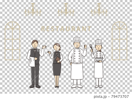 精品餐廳服務員男女廚師男女套裝 79473707