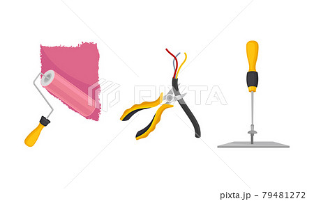 Working Tool and Equipment for Repair and Construction in the House Vector Set Working Tool and Equipment for Repair and Construction in the House Vector Set 79481272