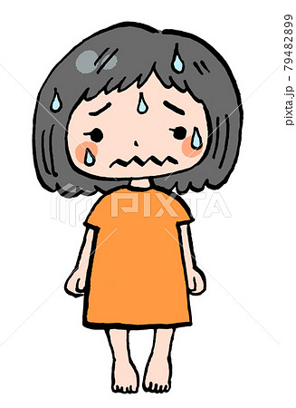 汗をだらだらかいた女の子のイラストのイラスト素材 7949 汗をだらだらかいた女の子のイラストのイラスト素材 7949