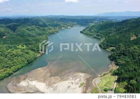 大隅湖の全景の空撮 大隅湖の全景の空撮 79483081