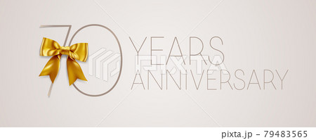 70 years anniversary vector icon, symbol, logo. Graphic background or card 79483565
