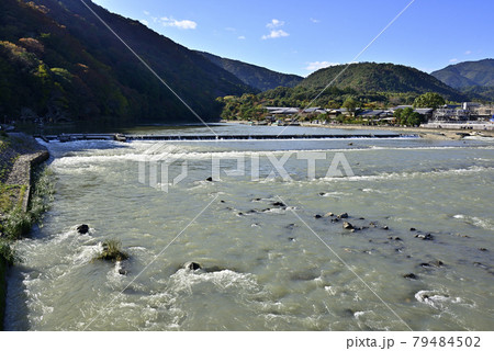 嵯峨野嵐山 小倉山と桂川（大堰川）の写真素材 [79484502] - PIXTA