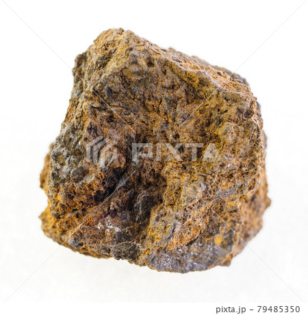 rough limonite ( bog iron ore) stone on white 79485350