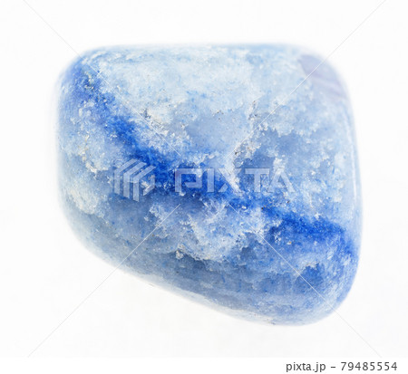 polished blue dyed agate stone on white polished blue dyed agate stone on white 79485554