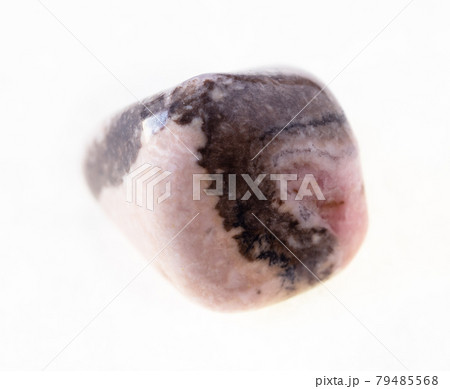 tumbled rhodochrosite stone on white 79485568
