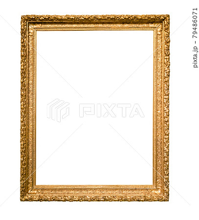 vertical carved wooden picture frame cutout 79486071