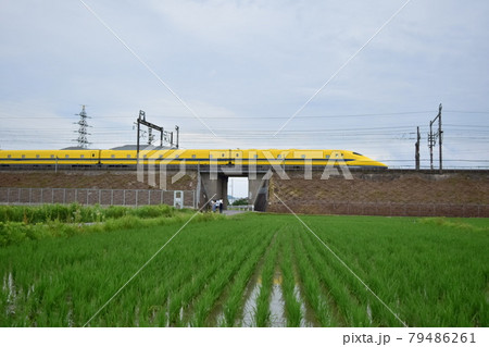 【滋賀】ドクターイエローと田んぼ 79486261